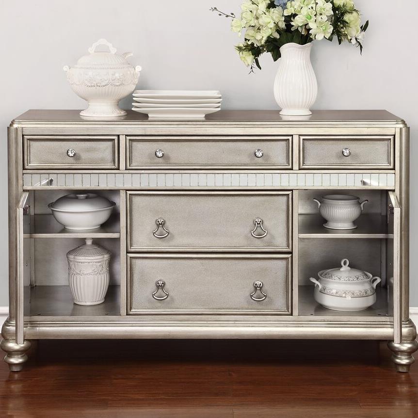 Danette metallic platinum dining room 2025 set